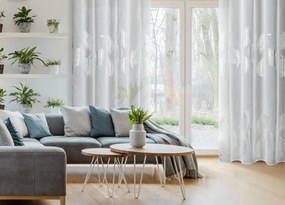 EUROFIRANY ZÁCLONA NA KRÚŽKOCH IDALIA 140X250 CM LISTY