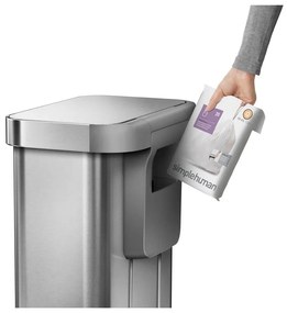 Pedálový oceľový odpadkový kôš 55 l - simplehuman