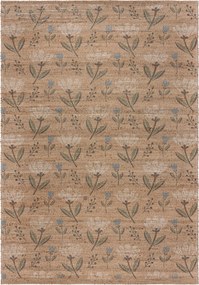 Flair Rugs, Kusový koberec Nadya Arriana Floral Natural, 200x290, hnedá, obývacia izba