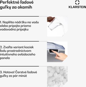 Klarstein Icefestival, výrobník ľadu, 12 kg/24 h, guľôčky, nehrdzavejúca oceľ
