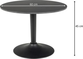 Konferenčný stolík Malta 60 cm čierny