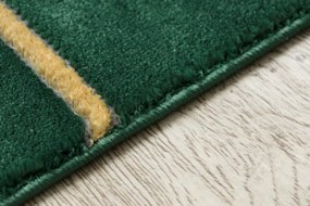 Koberec EMERALD exkluzívny 1013 glamour, styl geometrický fľaškovo zelený / zlatý