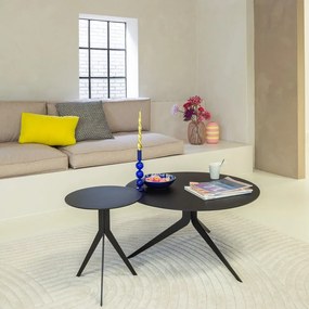 Čierny kovový okrúhly konferenčný stolík ø 78 cm Daley – Spinder Design
