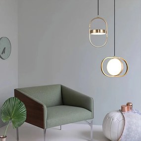 Toolight Toolight, LED závesné osvetlenie, 18W, 4000K, APP1555-CP, zlatá lesklá, OSW-05664