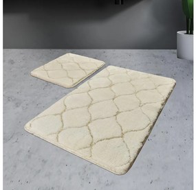 SADA 2x Kúpeľňová predložka INFINITY 60/100 cm béžová