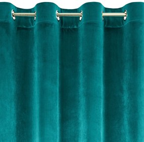 ZATEMŇOVACÍ ZÁVES NA KRÚŽKOCH SAMANTA 140X250 CM TYRKYSOVÁ