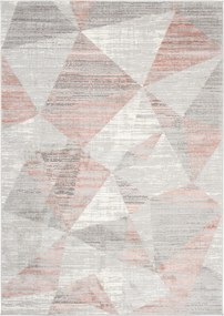 TA Koberec E455A SVETLO SIVÁ/TMAVORUŽOVÁ ASTHANE Rozmer: 250x350 cm