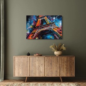 Obraz - Maľba Eiffelovej veže II. (90x60 cm)