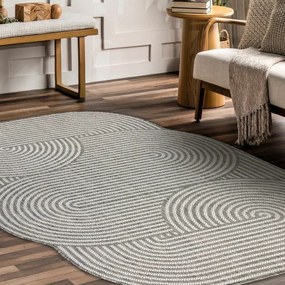 Koberec ORGANIC 1835 geometrický, krémový / sivý