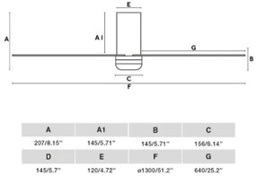 FARO 33828 - Stropný ventilátor PUNT TUB M biela pr. 130 cm + diaľkové ovládanie