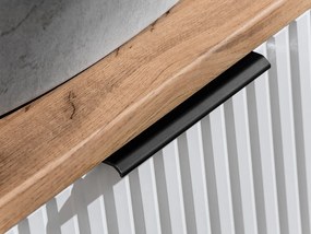 Závěsná skříňka Casad se zápustným umyvadlem 60 cm bílá