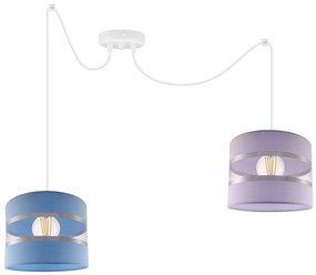 Závesné svietidlo Elegance Spider, 2x textilné tienidlo (mix 8 farieb), w