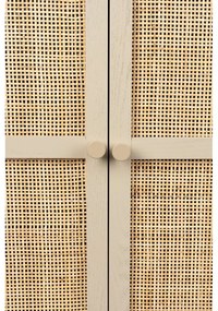 Krémová ratanová skrinka 80x100 cm Amaya – White Label