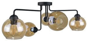 Keter Lighting Prisadený luster MONDE BLACK 5xE27/60W/230V KE0014