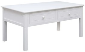 Konferenčný stolík biely 100x50x45 cm drevený 284137