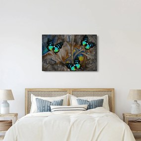 Obraz - Žiariví motýle na obraze (90x60 cm)