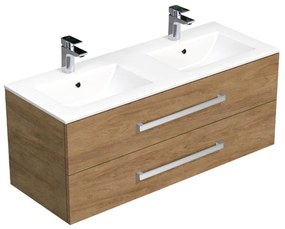 Kúpeľňová skrinka s umývadlom SAT Cube Way 120x47,5x46 cm Hickory dub CUBE461202DHMOD