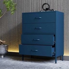 Komoda CARLA, 800 x 1015 x 400 mm, Modern: tmavomodrá farba