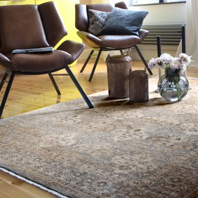 Obsession, Kusový koberec Laos 467 Silver, 40x60, hnedá, chodba / predsieň