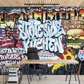 Fototapeta - Najlepší Burger - Graffiti (254x184 cm)