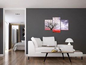 Červený obraz stromu (90x60 cm)