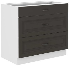 Kuchynská skrinka STILO grafit mat/biely 80d 3s bb