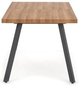 Jedálenský stôl Berlin 160 cm, orech medový / čierna