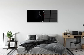 Obraz plexi Čierne pozadie s pohárom vína 120x60 cm
