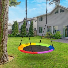 ECOTOYS Farebná záhradná hojdačka bocianie hniezdo 100 cm pre deti, nosnosť 150 kg