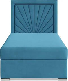 Čalúnená posteľ VICENZA Velvet 90×200 cm modrá