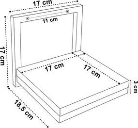 Závěsný stojan na květiny TORGET černý/bílý