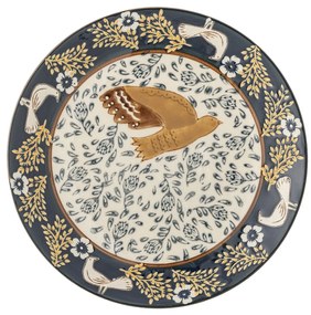 Bloomingville Kameninový dezertný tanier Hezha Blue Ø 16 cm