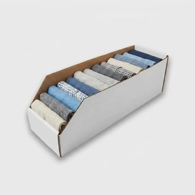 KARTON PAK Úložné boxy na oblečenie, organizéry do skrine BIELY KARTÓN 15 x 54 cm