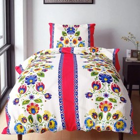 Bavlnené obliečky JANE FOLK RED 2-dielna sada 140x200 cm 9,90 €