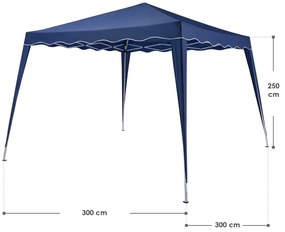 InternetovaZahrada Záhradný stan Vivara 3x3m - modrá