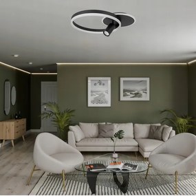 LED stropné svietidlo LED/38W/230V + 1xGU10/30W čierne