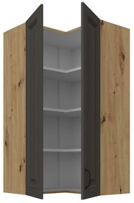 Horná rohová kuchynská skrinka Sheila 60 60 GN 108 2F 90 (korpus: dub artisan + front: grafit). Vlastná spoľahlivá doprava až k Vám domov. 1134901