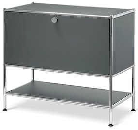 Odkladacia skrinka »CN3« s 1 výklopnými dvierkami, sivá