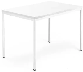 Kancelársky pracovný stôl QBUS, 1200x800 mm, biela/biela