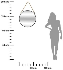 Okrúhle nástenné zrkadlo Lig 55 cm