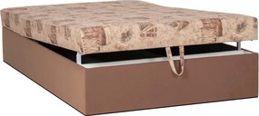 Polohovacia posteľ Alex140cm, hnedá (č.213/49 , matrace A do 90 kg)