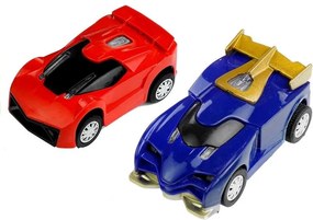 LEAN Toys Závodná dráha 2, autíčka Slot Cars v mierke 1:43, slučka s lampami