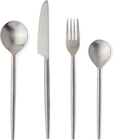 Antikoro príbor 16 ks v striebornej farbe pre 4 osoby Bronte – Bizzotto