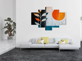 Obraz - Abstrakcia rastliny a slnka (150x105 cm)