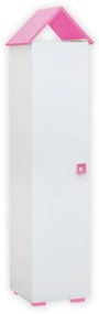 Skriňa Bb04 Biely+Ružová