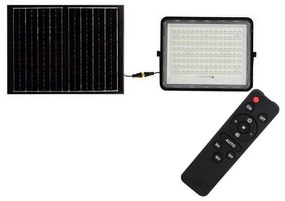 V-Tac LED Vonkajší solárny reflektor LED/20W/3,2V 4000K čierna + DO VT1458