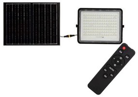 LED Vonkajší solárny reflektor LED/20W/3,2V 4000K čierna + DO