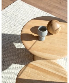 Okrúhly odkladací stolík z dubového dreva ø 55 cm Mushroom – Gazzda
