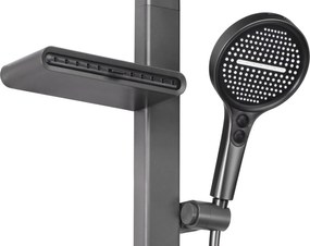 Rea Karl, LED termostatický sprchový set, grafitová, REA-P4880