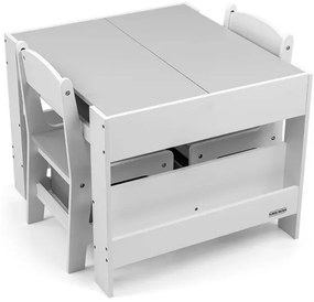 Detský stôl SVEN biely s dvomi stoličkami